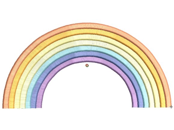 Simple Rainbow Embroidery Design